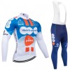 Set Fietsshirt Lange Mouw + Lange Koersbroek 2024 Team DSM Blauw